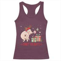 Oinky Holidays Racerback Tank Top Funny Christmas Pig Lover Gift - Wonder Print Shop