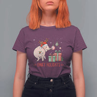 Oinky Holidays T Shirt For Women Funny Christmas Pig Lover Gift - Wonder Print Shop