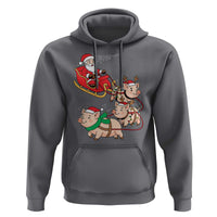 Santa Pig Sleigh Crew Hoodie Funny Christmas Pig Lover Gift - Wonder Print Shop
