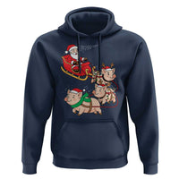 Santa Pig Sleigh Crew Hoodie Funny Christmas Pig Lover Gift - Wonder Print Shop