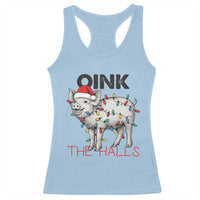 Oink The Halls Racerback Tank Top Funny Christmas Pig Lover Gift - Wonder Print Shop