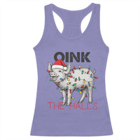 Oink The Halls Racerback Tank Top Funny Christmas Pig Lover Gift - Wonder Print Shop