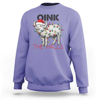 Oink The Halls Sweatshirt Funny Christmas Pig Lover Gift - Wonder Print Shop