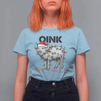 Oink The Halls T Shirt For Women Funny Christmas Pig Lover Gift - Wonder Print Shop
