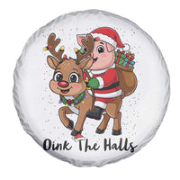 Oink The Halls Spare Tire Cover Pig Christmas Farm Life Gift - Wonder Print Shop
