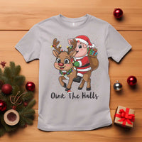 Oink The Halls T Shirt Pig Christmas Farm Life Gift - Wonder Print Shop