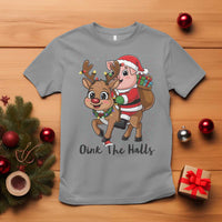 Oink The Halls T Shirt Pig Christmas Farm Life Gift - Wonder Print Shop