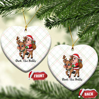 Oink The Halls Ceramic Ornament Pig Christmas Farm Life Gift - Wonder Print Shop