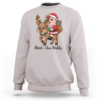 Oink The Halls Sweatshirt Pig Christmas Farm Life Gift - Wonder Print Shop