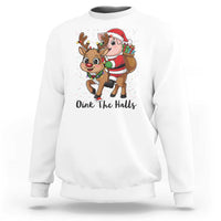 Oink The Halls Sweatshirt Pig Christmas Farm Life Gift - Wonder Print Shop