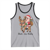 Oink The Halls Tank Top Pig Christmas Farm Life Gift - Wonder Print Shop