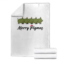 Merry Pigmas Throw Blanket Holiday Gift For Pig Lovers - Wonder Print Shop