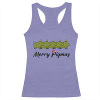Merry Pigmas Racerback Tank Top Holiday Gift For Pig Lovers - Wonder Print Shop
