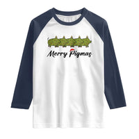 Merry Pigmas Raglan Shirt Holiday Gift For Pig Lovers - Wonder Print Shop