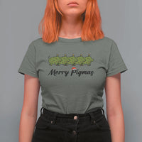 Merry Pigmas T Shirt For Women Holiday Gift For Pig Lovers - Wonder Print Shop