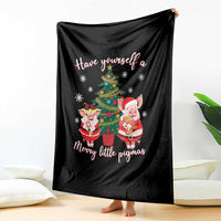 Have Yourself A Merry Little Pigmas Throw Blanket Christmas Pig Lover Farm Life - Wonder Print Shop