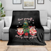 Have Yourself A Merry Little Pigmas Throw Blanket Christmas Pig Lover Farm Life - Wonder Print Shop