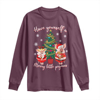 Have Yourself A Merry Little Pigmas Long Sleeve Shirt Christmas Pig Lover Farm Life - Wonder Print Shop