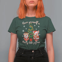 Have Yourself A Merry Little Pigmas T Shirt For Women Christmas Pig Lover Farm Life - Wonder Print Shop