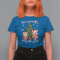 Have Yourself A Merry Little Pigmas T Shirt For Women Christmas Pig Lover Farm Life - Wonder Print Shop
