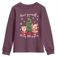Have Yourself A Merry Little Pigmas Youth Sweatshirt Christmas Pig Lover Farm Life - Wonder Print Shop