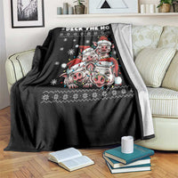 Deck The Hogs Ugly Christmas Sweater Throw Blanket Pig Lover Gift - Wonder Print Shop