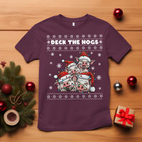 Deck The Hogs Ugly Christmas Sweater T Shirt Pig Lover Gift - Wonder Print Shop