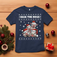 Deck The Hogs Ugly Christmas Sweater T Shirt Pig Lover Gift - Wonder Print Shop