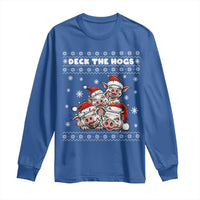 Deck The Hogs Ugly Christmas Sweater Long Sleeve Shirt Pig Lover Gift - Wonder Print Shop