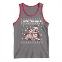 Deck The Hogs Ugly Christmas Sweater Tank Top Pig Lover Gift - Wonder Print Shop