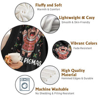 Christmas Pig Drinking Beer Throw Blanket Funny Merry Pigmas Gift - Wonder Print Shop