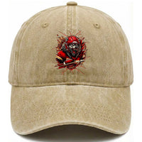 American Football Fan Wolf Spirit Washed Cotton Baseball Cap Game Day Lifestyle