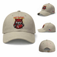 Wolf Football Lover Baseball Cap American Sports Fan Gift