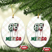 Funny Mexico Soccer 67 Meme Ceramic Ornament Chicano Soccer Lovers