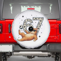 Funny Cat Playing Soccer Spare Tire Cover Six Seven Meme