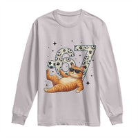 Funny Cat Playing Soccer Long Sleeve Shirt Six Seven Meme