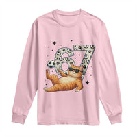 Funny Cat Playing Soccer Long Sleeve Shirt Six Seven Meme