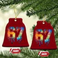 Funny Six Seven Prism Effect Printed Meme Ceramic Ornament