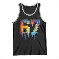 Funny Six Seven Prism Effect Printed Meme Tank Top
