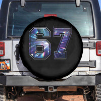 Prism Rainbow Effect Printed Spare Tire Cover Six Seven 67 Meme