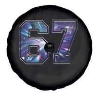 Prism Rainbow Effect Printed Spare Tire Cover Six Seven 67 Meme
