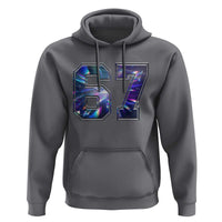 Prism Rainbow Effect Printed Hoodie Six Seven 67 Meme