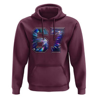 Prism Rainbow Effect Printed Hoodie Six Seven 67 Meme