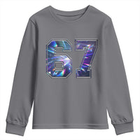 Prism Rainbow Effect Printed Youth Sweatshirt Six Seven 67 Meme
