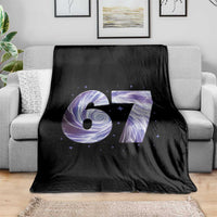 Swirl Effect Printed Six Seven Meme Throw Blanket Gen Z Alpha Gift