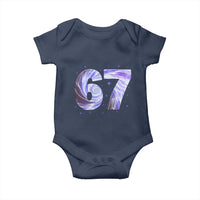 Swirl Effect Printed Six Seven Meme Baby Onesie Gen Z Alpha Gift