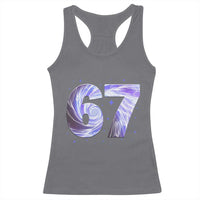 Swirl Effect Printed Six Seven Meme Racerback Tank Top Gen Z Alpha Gift