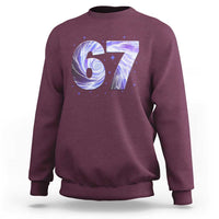 Swirl Effect Printed Six Seven Meme Sweatshirt Gen Z Alpha Gift