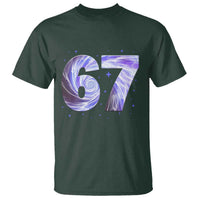 Swirl Effect Printed Six Seven Meme T Shirt Gen Z Alpha Gift