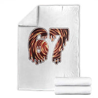 Fire Swirl Effect Printed Throw Blanket Six Seven Meme